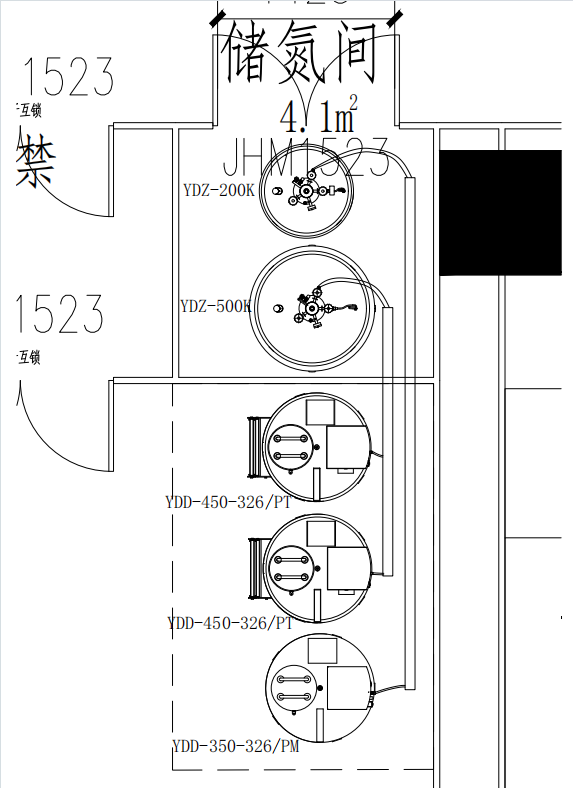 儲氮室平面圖